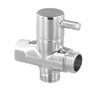 Valvola deviatore per doccia in ottone G1/2" con leva manuale per reindirizzare l'acqua tra due dispositivi doccia