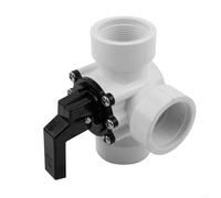 Valvola deviatrice a 3 vie 4715 per pompa da piscina Zodiac, collegamento da 3,8 cm per tubi da 32/38 mm, parte di ricambio in plastica bianca 60025 per sistemi di riscaldamento solare