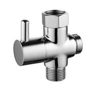 Valvola deviatrice a 3 vie G1/2in, convertitore adattatore a T for doccia, connettore for rubinetto dell'acqua in ottone, separatore for rubinetto del bagno
