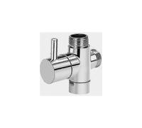 Valvola deviatrice a 3 vie in ottone G1/2", cromata antiruggine per bagno e cucina