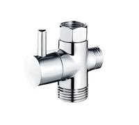 Valvola deviatrice a tre vie G1/2 pollici, convertitore adattatore tipo T, deviatore acqua in ottone for doccia da bagno e testa del rubinetto