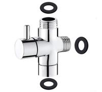 Valvola deviatrice a tre vie in ottone G1/2 per soffione doccia, divisore dell'acqua, adattatore per tubo flessibile per doccia bidet per bagno idraulico