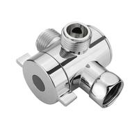 Valvola deviatrice ABS G1/2 Splitter Separatore d'acqua a 3 vie Adattatore a T for doccia Interruttore for rubinetto regolabile(2 Way Diverter-A)