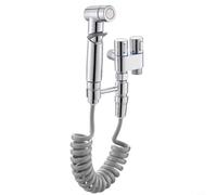 Valvola deviatrice dell'acqua a doppio controllo, 1 in 2 uscite, per serbatoio WC e lavanderia, struttura in ottone massiccio con cartuccia in ceramica, facile da installare, 19 cm (galvanizzazione)