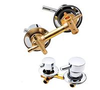 Valvola deviatrice doccia a 3 vie in ottone massiccio con miscelatore acqua calda e fredda, intubazione G1/2, foro 9-14,5 cm, ideale per rubinetti vasca da bagno e bagni turchi