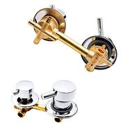 Valvola deviatrice doccia a 3 vie in ottone massiccio con miscelatore per acqua calda e fredda, foro di intubazione G1/2, foro da 9-14,5 cm, ideale per rubinetti vasca da bagno e bagni turchi