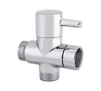 Valvola Deviatrice Doccia G1/2" a 3 Vie, Deviatore a Forma di T, Valvola Adattatore a T per Doccetta, Deviatore Rubinetto Colonna 3 Vie per Doccetta a Spruzzo Fissa