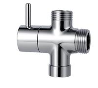 Valvola Deviatrice Doccia G1/2", Deviatore per Soffione Doccia con 3 Rondelle in Gomma, 7 cm x 7,1 cm, Cromato