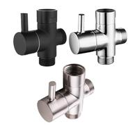 Valvola deviatrice for braccio doccia a 3 vie, adattatore for rubinetto del bagno G 1/2" (DN15)(Brushed Nickle)