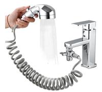 Valvola deviatrice for rubinetto da cucina con soffione doccia, adattatore for rubinetto, set di deviatori for la deviazione 'acqua, deviatore for cucina, bagno e casa(Set(gray hose))