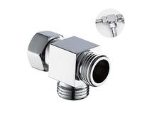 Valvola Deviatrice G1/2” a 3 Vie T Adattatore Doccia Rubinetto 3 Vie Deviatore Doccia Rubinetto Ottone Valvola Deviatrice Valvola Deviatore Rubinetto per WC Bagno Lavello da Cucina, Cromato Lucido