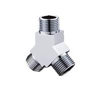 Valvola deviatrice G1/2" in ottone, 3 vie Y forma/adattatore quadrato universale per sistema doccia a mano componente di ricambio deviatore rubinetto