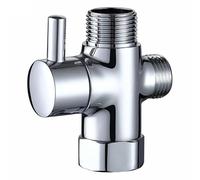 Valvola Deviatrice G1/2in 3 Vie Deviatore Valvola T-Adattatore Convertitore Valvola in Ottone Bagno Doccia Rubinetto Acqua Splitter for Doccia Rubinetto