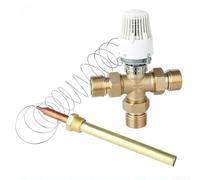 Valvola deviatrice idraulica Valvola termostatica a T con rilevamento della temperatura esterna da 1 pollice con design a tre vie per un efficace flusso d'acqua nel riscaldamento