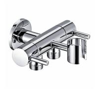 Valvola deviatrice in ottone, valvola angolare for acqua, un ingresso e due uscite, separatore d'acqua, adattatore for soffione doccia con staffa, 1 pezzo