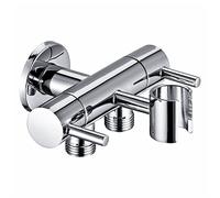 Valvola deviatrice in ottone Valvole ad angolo d'acqua one-in-two-out Separatore d'acqua Adattatore for soffione doccia con staffa for accessori da bagno 1 pezzo