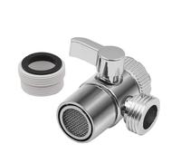 Valvola deviatrice per doccia a 3 vie, Deviatore divisore for rubinetto in lega argento 35x25mm for WC lavello da cucina