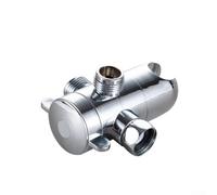 Valvola deviatrice per doccia, a 3 vie, in ABS, adattatore a T con connettori filettati G1/2 per soffione doccia portatile e fisso, manopola di controllo del flusso d'acqua, set di mobili da bagno