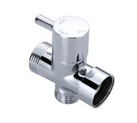 Valvola deviatrice per doccia, divisore d'acqua in massiccio per controllo del flusso del bagno, connettore filettato da 1,27 cm con design di uscita, attacco a braccio in metallo per