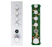 Valvola deviatrice per doccia in ottone termostatica a 4 vie con display digitale della temperatura in tempo reale e controllo del flusso individuale, utilizzabile insieme, nichel spazzolato