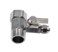 Valvola deviatrice per soffione doccia, Adattatore for valvola doccia con filettature da 1/4 1/2 3/8 pollici for filtro rubinetto valvola a sfera di alimentazione RO(1i2 Thread to 1i4)