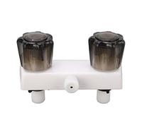 Valvola Deviatrice Rubinetto Doccia RV, Doppia Manopola, ABS Leggero - Regolazione Semplice Temperatura e Pressione, Montaggio Facile per e Motorhome (Bianca)