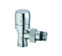 VALVOLA Di ARREDO A SQUADRA TERMOSTATIZZABILE CROMO LUCIDO 1/2"