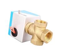 Valvola di arresto a 3 vie AC220V a 2 fili in ottone elettrico a globo da 3/4" 1" (3/4")