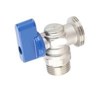 Valvola di arresto ad angolo G1/2 DN15 maschio X G3/4 DN20 con filettatura a sfera in ottone a un quarto giro