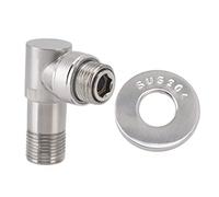 Valvola di Arresto Ad Angolo in Acciaio Inossidabile Maschio G1/2 1 in 2 Deviatore Valvola di Arresto Automatico Dell'acqua per Spruzzatore Portatile o Bidet(On Off Valvola ad angolo integrata)