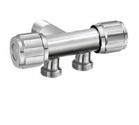 Valvola Di Arresto Ad Angolo Valvola Angolare A Tre Vie G1/2 Un Ingresso E Due Uscite Doppio Controllo Per Lavatrici E Wc Rullo A Doppia Filettatura