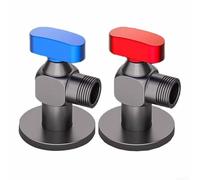 Valvola di arresto angolare in ottone, valvola a sfera per acqua calda e fredda, design a flusso ampio con manico a 90 gradi, per costruzione ispessita per cucina e