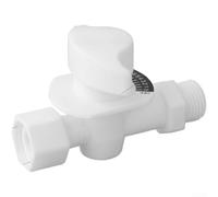 Valvola di arresto dell'acqua con filettatura esterna interna da 0,5 | Robusta plastica resistente al calcare 90 gradi maniglia rapida cucina bagno lavello rubinetti irrigazione linea di controllo