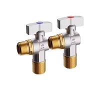 Valvola di arresto dell'acqua, valvola a sfera di ingresso, valvola di arresto dell'acqua for lavelli del bagno e della cucina, regolatore di pressione dell'acqua collegato(Red)