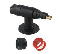 Valvola di arresto in ottone per lavatrice, rubinetto ad angolo di apertura rapida con manico in metallo, interfaccia a baionetta G1/2 G3/4 per cucina, bagno, doccia, risparmio di spazio (nero)
