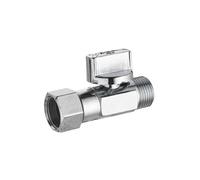 Valvola di arresto maschio 3/8 - femmina 3/8 | Ottone cromato | Connessione resistente e durevole | Ideale per il controllo dell'acqua | Facile installazione e fissaggio sicuro | QUICK PLOMBERIE