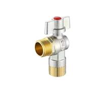 Valvola di arresto universale dell'acqua con maniglia, valvola di arresto angolare del flusso d'acqua calda/fredda per accessori da bagno (Hot, DN20)