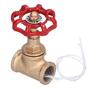 Valvola di arresto vintage in stile steampunk da 1/2 pollice con interruttore della luce, interruttore industriale per lampade a tubo con cavo, valvola dal manico rosso retrò per