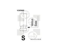 Valvola di aspirazione V165660 BGA per HYUNDAI KIA
