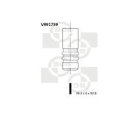 Valvola di aspirazione V991759 BGA per VW AUDI SKODA SEAT