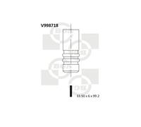 Valvola di aspirazione V998718 BGA per VW SEAT