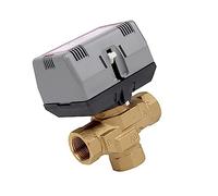 Valvola di chiusura motorizzata in ottone a tre vie, CA 220 V, 1/2", 3/4", 1", con bobina ventilatore VC6013, valvola a globo elettrica (1,9 cm)