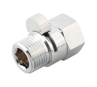 Valvola di chiusura per doccia in ottone con finitura cromata, connettore standard G 1/2" per controllo del flusso d'acqua, design anti-perdite con guarnizioni in gomma