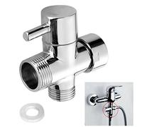 Valvola di commutazione a 3 vie, valvola di conversione doccia, adattatore per rubinetto, valvola da bagno cromata lucida 3/4 1/2 pollici, adattatore a T per lavabo, bagno doccia spray cucina