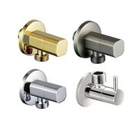 Valvola di commutazione angolare for riempimento WC G1/2 in ottone massiccio for accessori da cucina e bagno(A black)