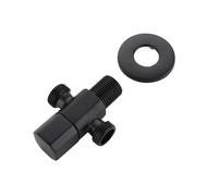 Valvola di commutazione angolare G1/2 in ottone cromato for bagno(Black-2)