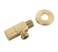Valvola di commutazione angolare G1/2 in ottone cromato for bagno(Brushed-Gold-1)