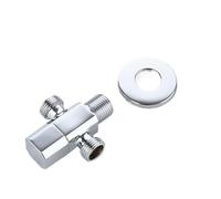 Valvola di commutazione angolare G1/2 in ottone cromato for bagno(Chrome-2)
