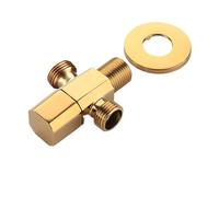 Valvola di commutazione angolare G1/2 in ottone cromato for bagno(Gold-2)