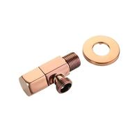 Valvola di commutazione angolare G1/2 in ottone cromato for bagno(Rose-Gold-1)